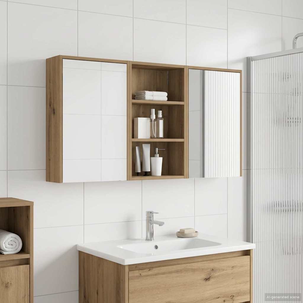 Vonios spintos komplektas 3 vnt. 126 x 16 x 62.5 cm