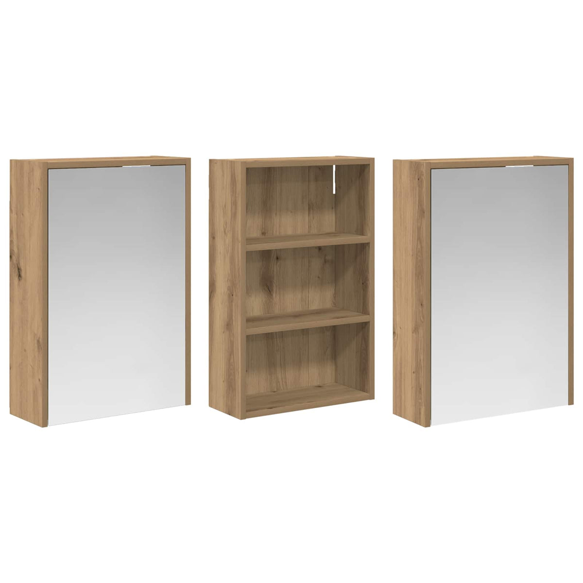 Vonios spintos komplektas 3 vnt. 126 x 16 x 62.5 cm