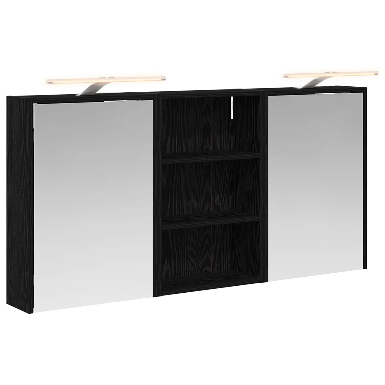 Vonios spintos komplektas su lentyna 3 pcs 126 x 16 x 62.5 cm