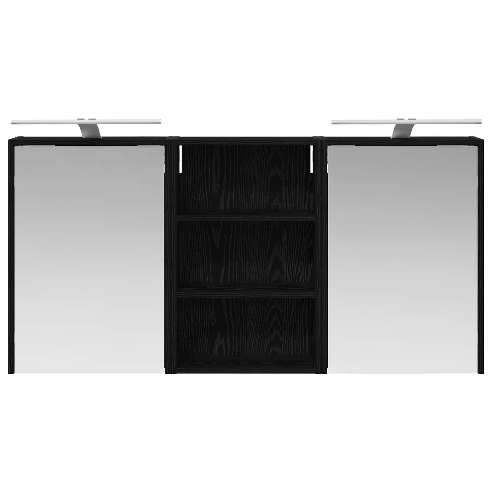 Vonios spintos komplektas su lentyna 3 pcs 126 x 16 x 62.5 cm