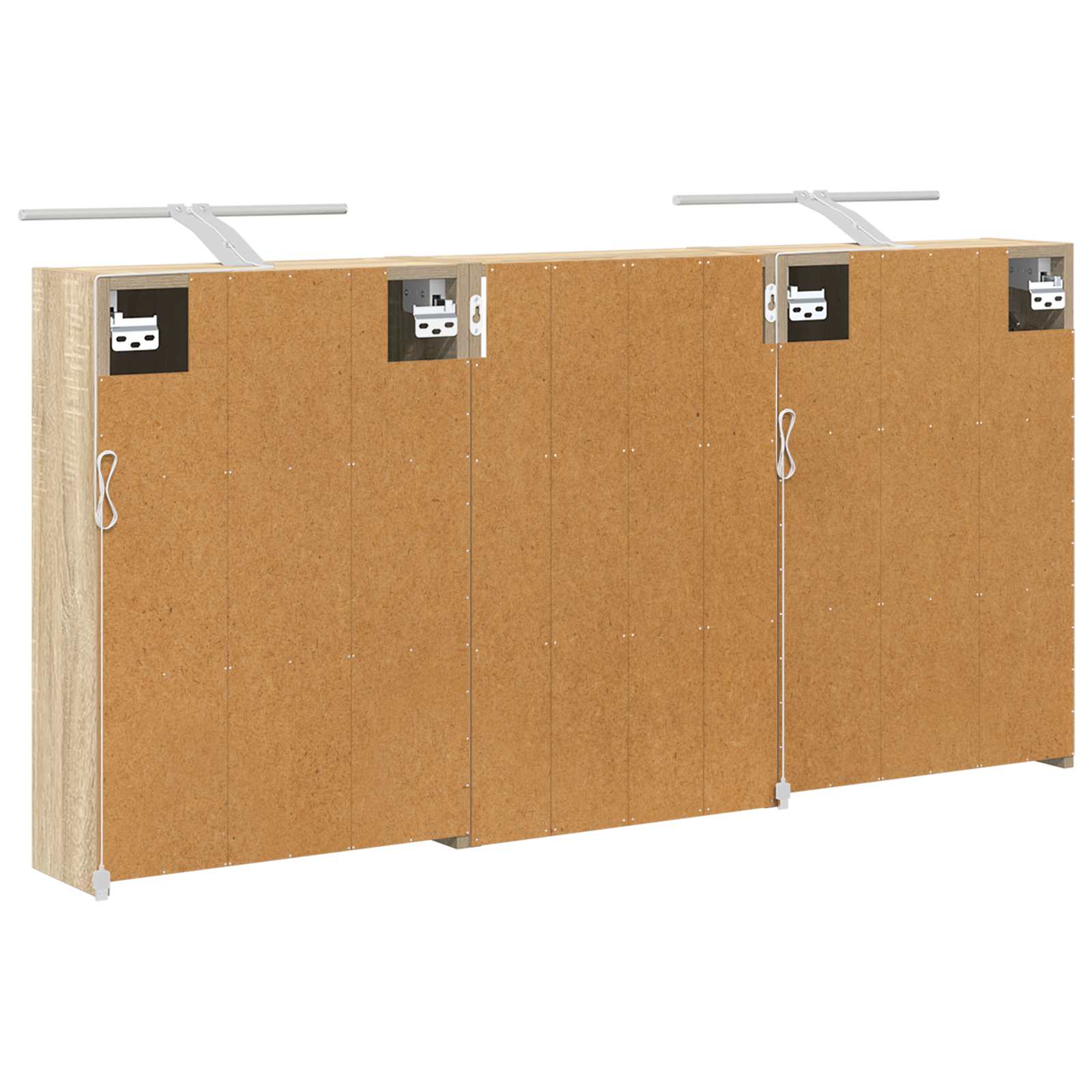 Vonios spintos komplektas su lentyna 3 pcs 126 x 16 x 62.5 cm