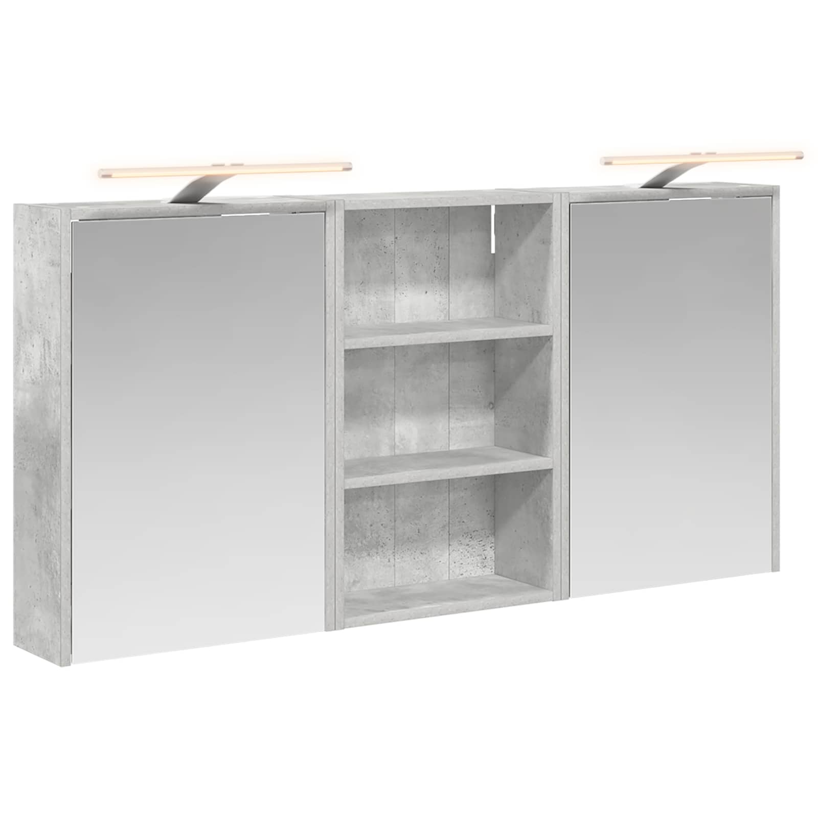 Vonios spintos komplektas su lentyna 3 pcs 126 x 16 x 62.5 cm