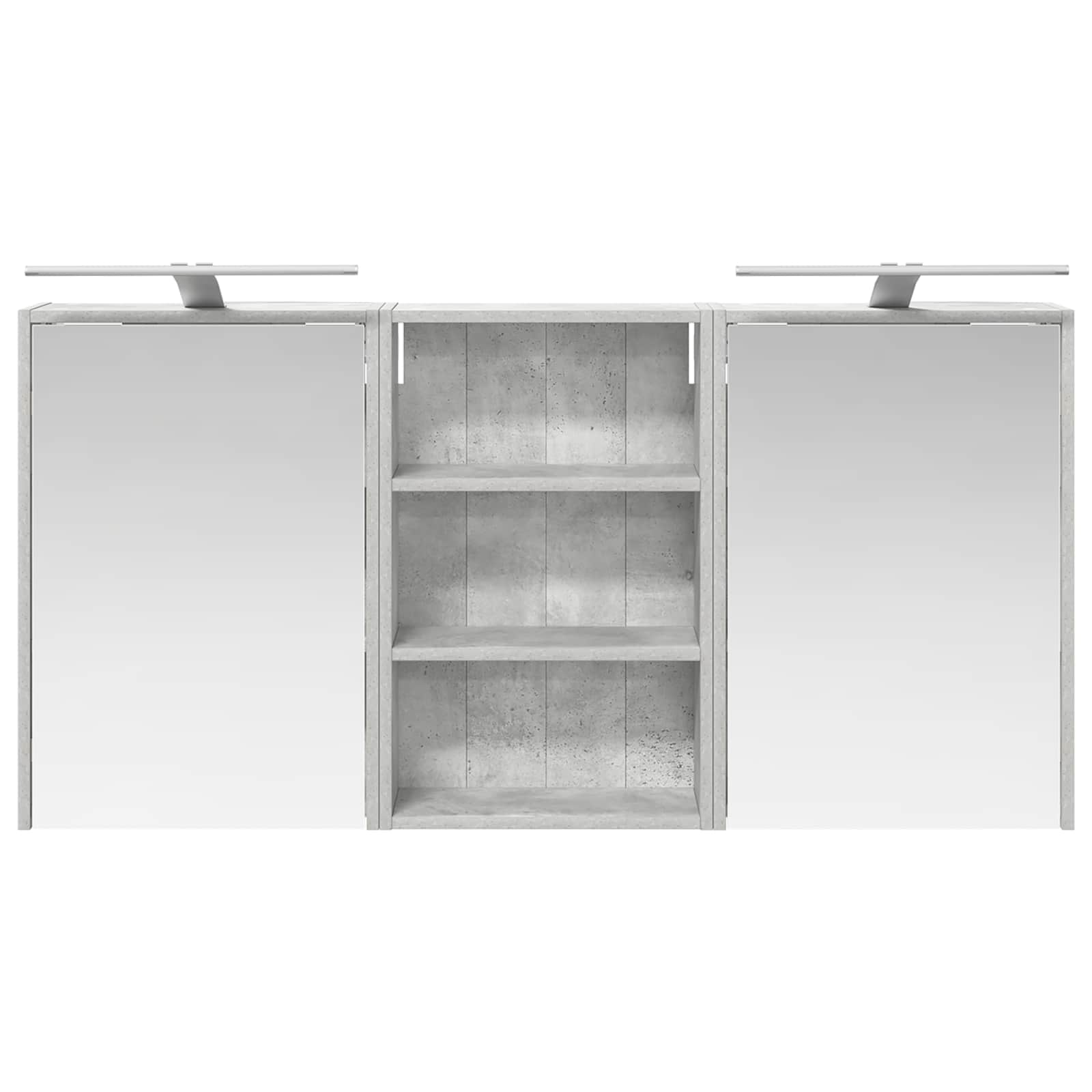 Vonios spintos komplektas su lentyna 3 pcs 126 x 16 x 62.5 cm