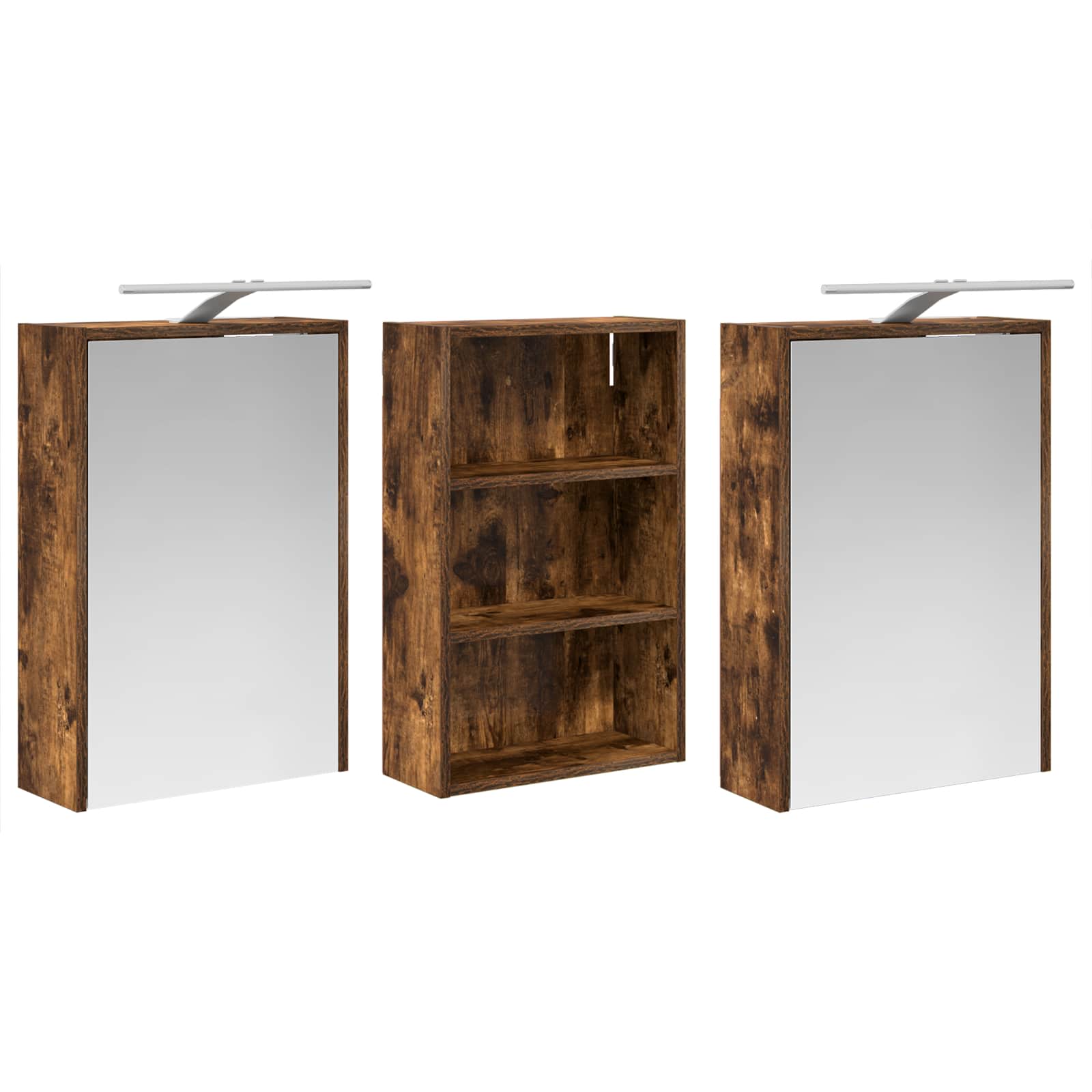 Vonios spintos komplektas 3 vnt. 126 x 16 x 62.5 cm
