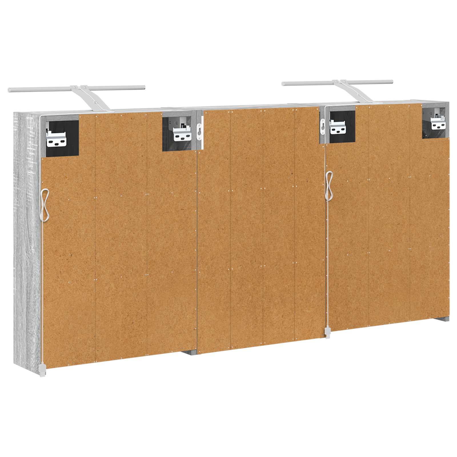 Vonios spintos komplektas su lentyna 3 pcs 126 x 16 x 62.5 cm