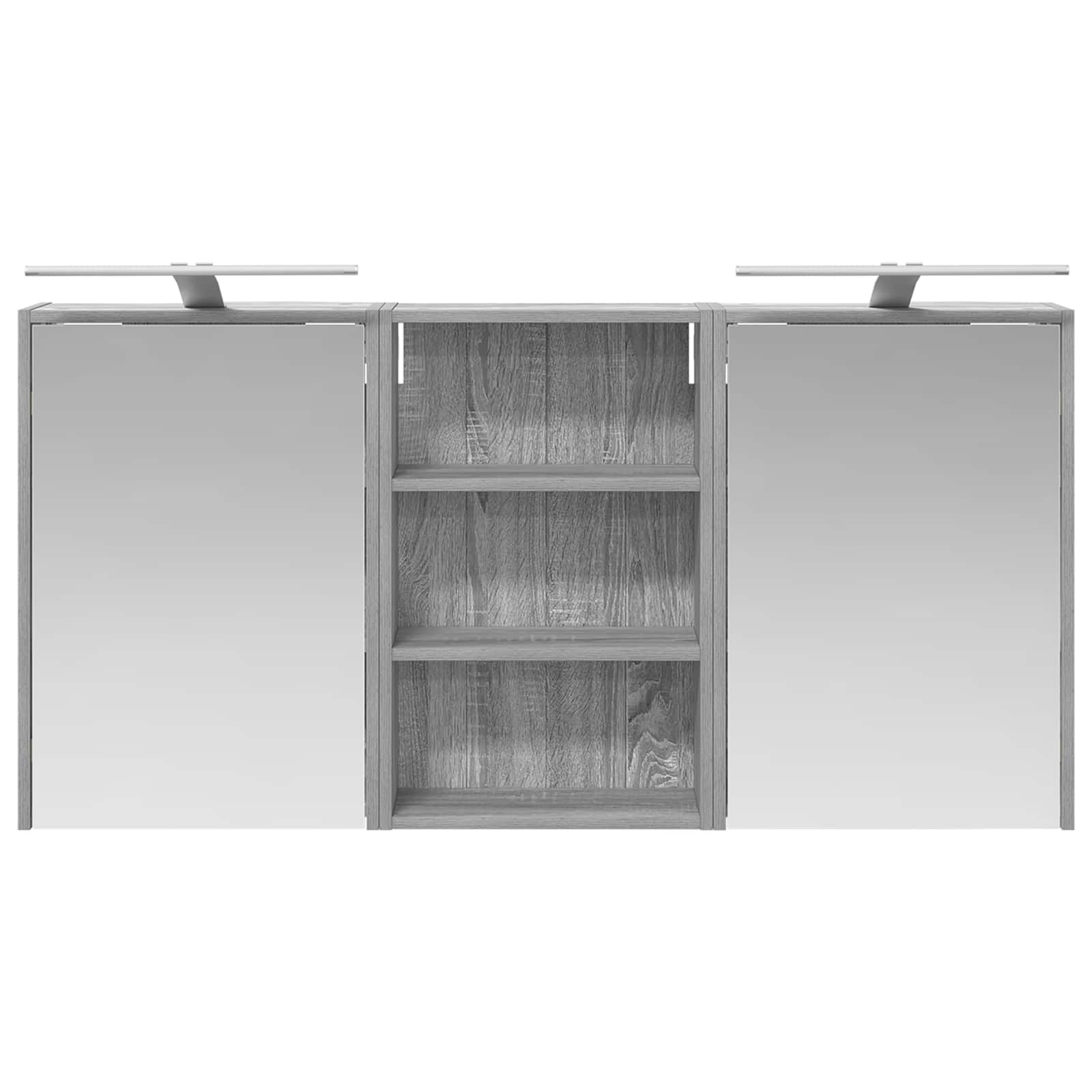 Vonios spintos komplektas su lentyna 3 pcs 126 x 16 x 62.5 cm