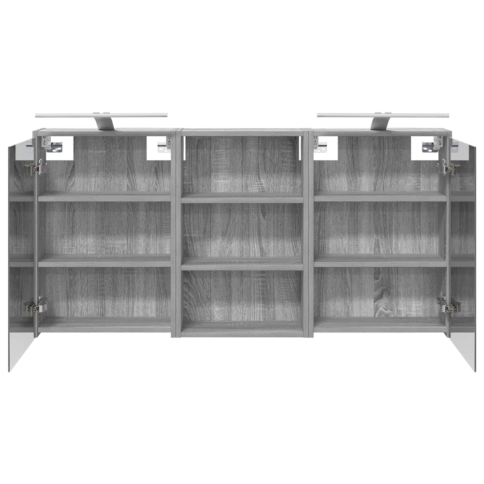 Vonios spintos komplektas su lentyna 3 pcs 126 x 16 x 62.5 cm