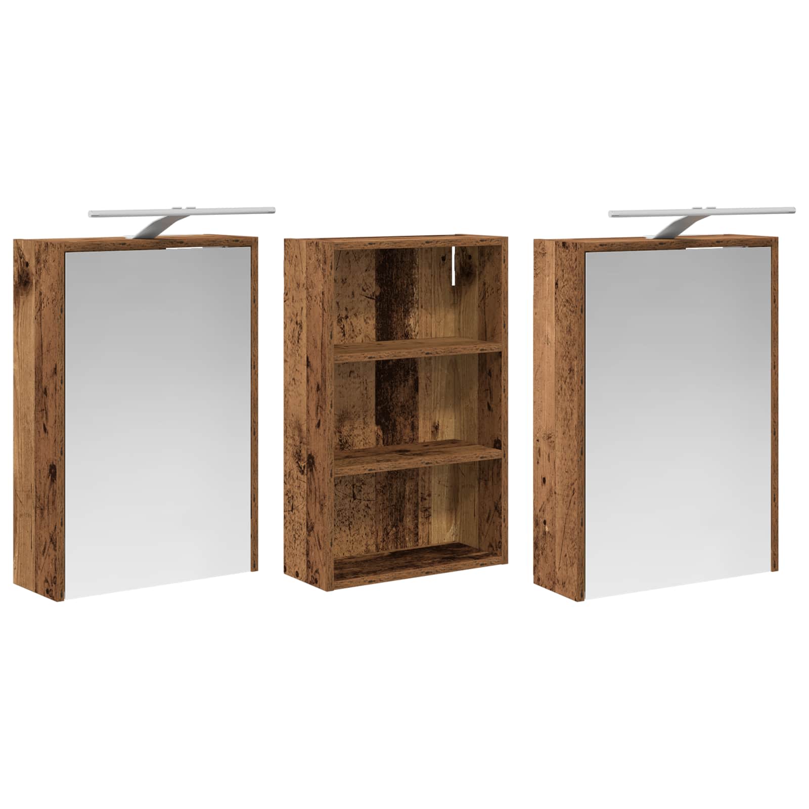 Vonios spintos komplektas 3 vnt. 126 x 16 x 62.5 cm