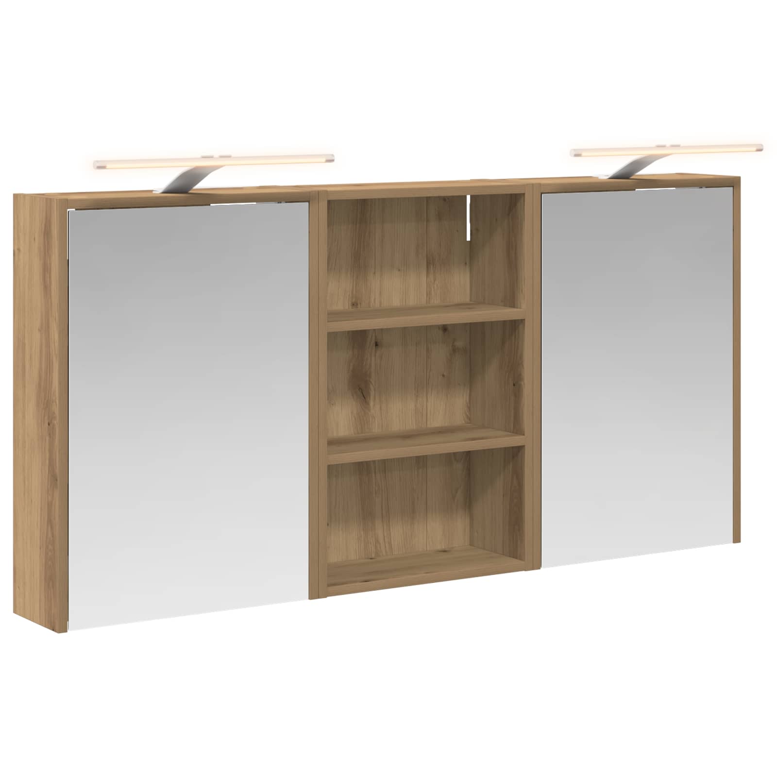 Vonios spintos komplektas su lentyna 3 pcs 126 x 16 x 62.5 cm