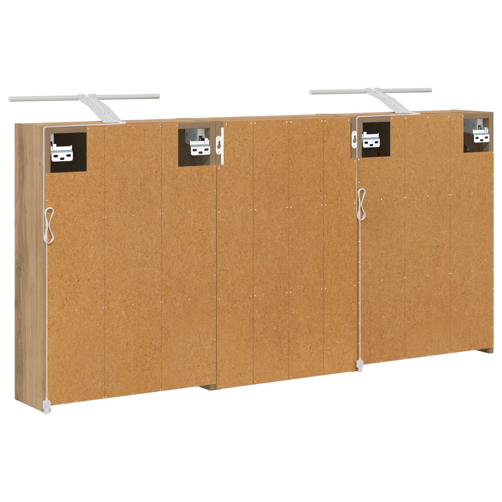 Vonios spintos komplektas su lentyna 3 pcs 126 x 16 x 62.5 cm