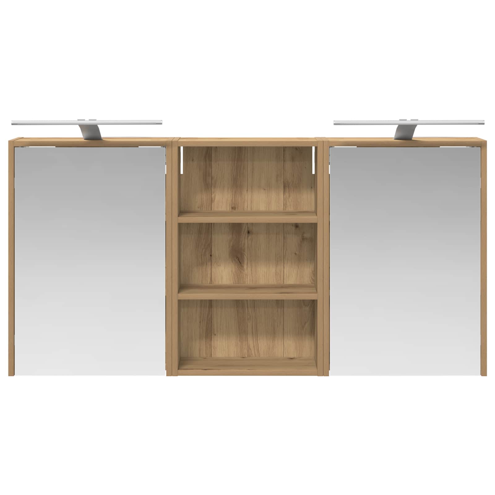 Vonios spintos komplektas su lentyna 3 pcs 126 x 16 x 62.5 cm