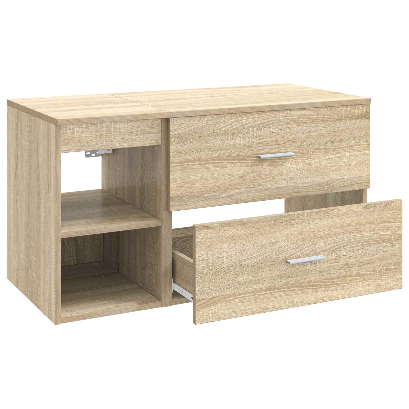 Vonios baldų rinkinys 2 pcs Sonoma ąžuolas Apdirbta mediena