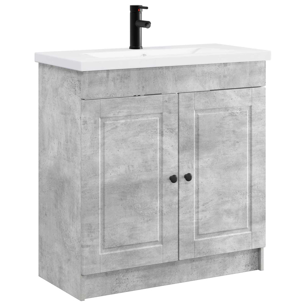 Vonios baldų rinkinys Betono pilka 78,5 x 37,5 x 81 cm