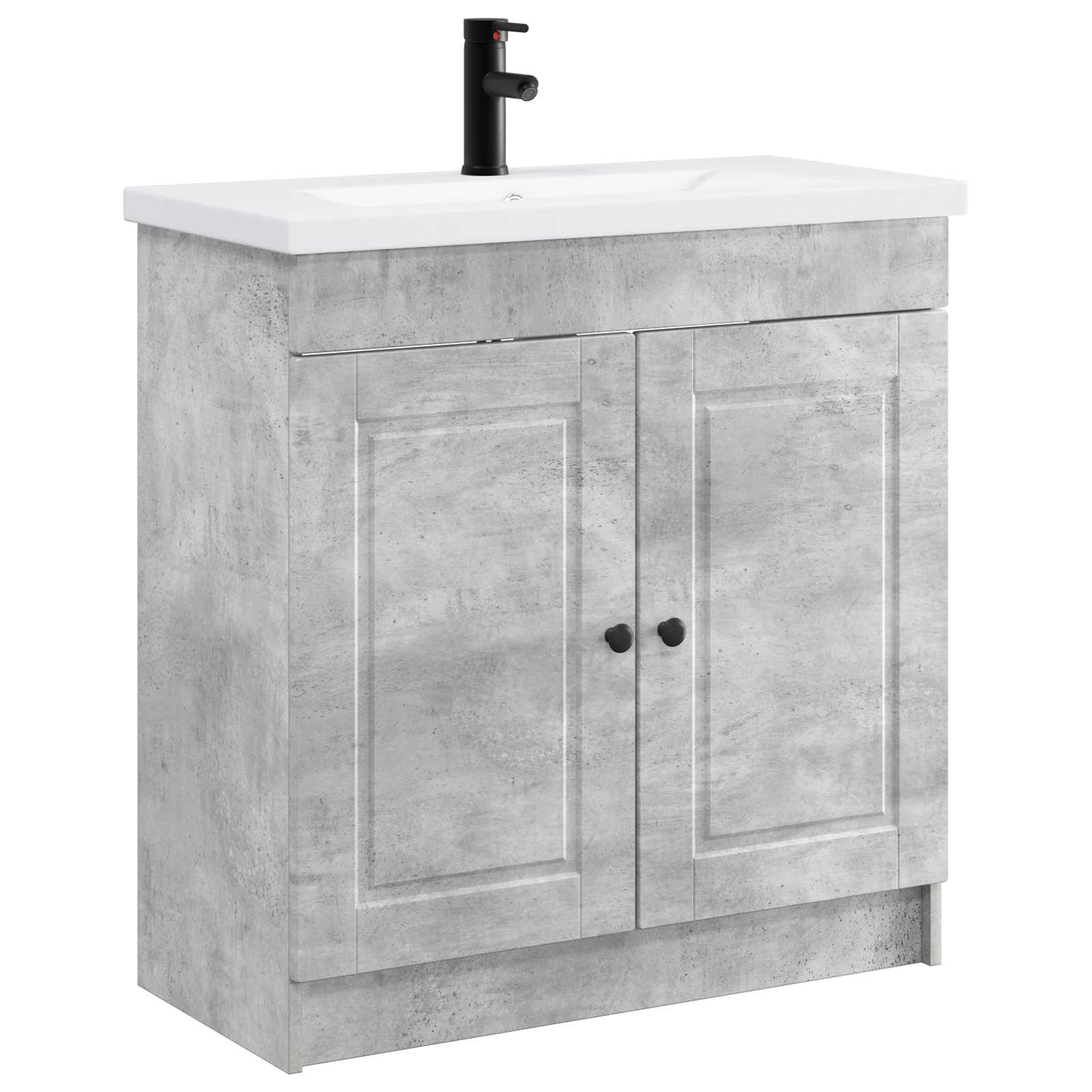 Vonios baldų rinkinys Betono pilka 78,5 x 37,5 x 81 cm