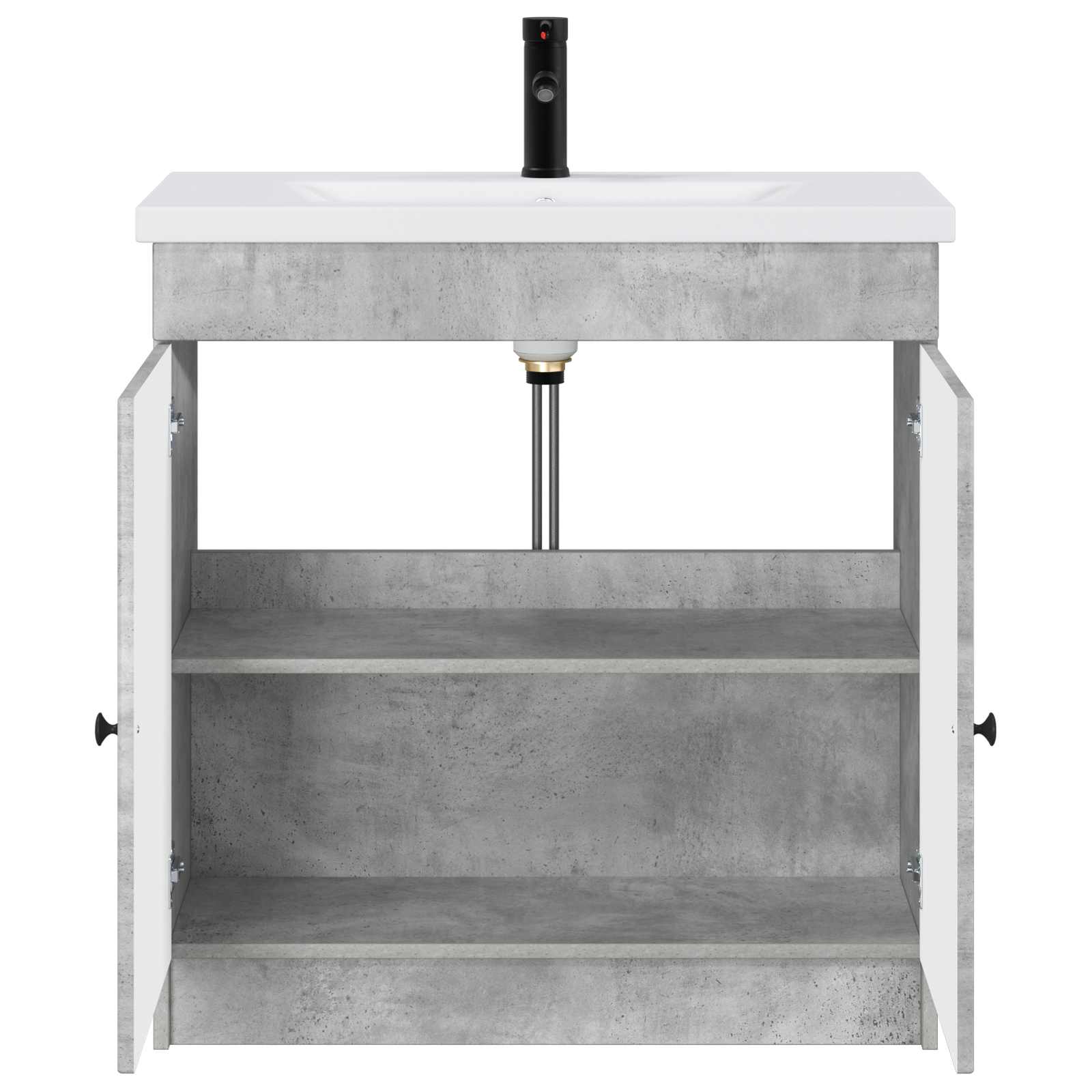 Vonios baldų rinkinys Betono pilka 78,5 x 37,5 x 81 cm