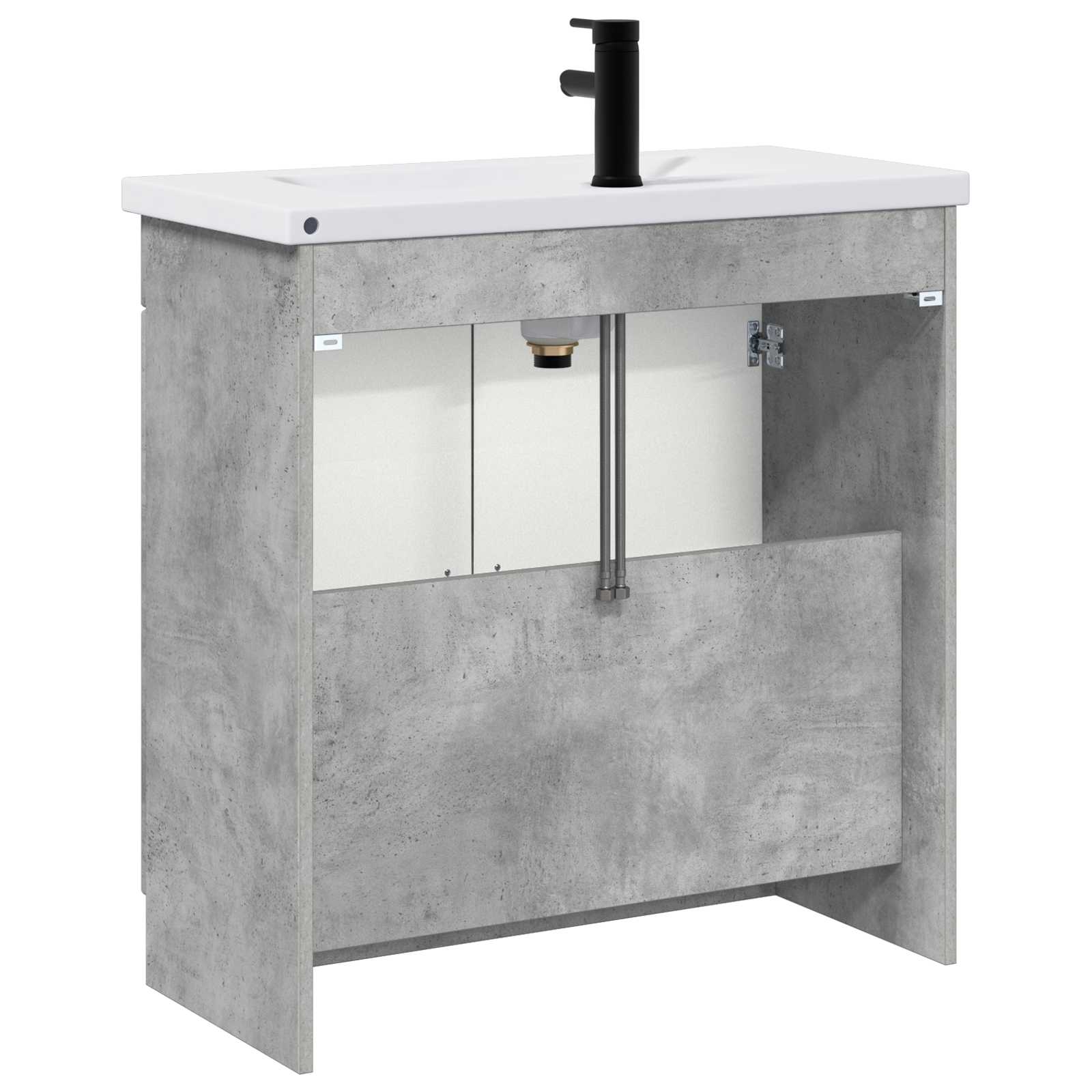 Vonios baldų rinkinys Betono pilka 78,5 x 37,5 x 81 cm