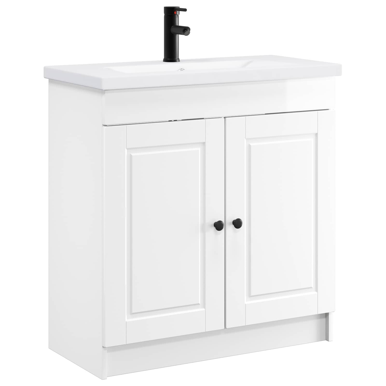Vonios baldų rinkinys Itin blizgi balta 78,5 x 37,5 x 81 cm