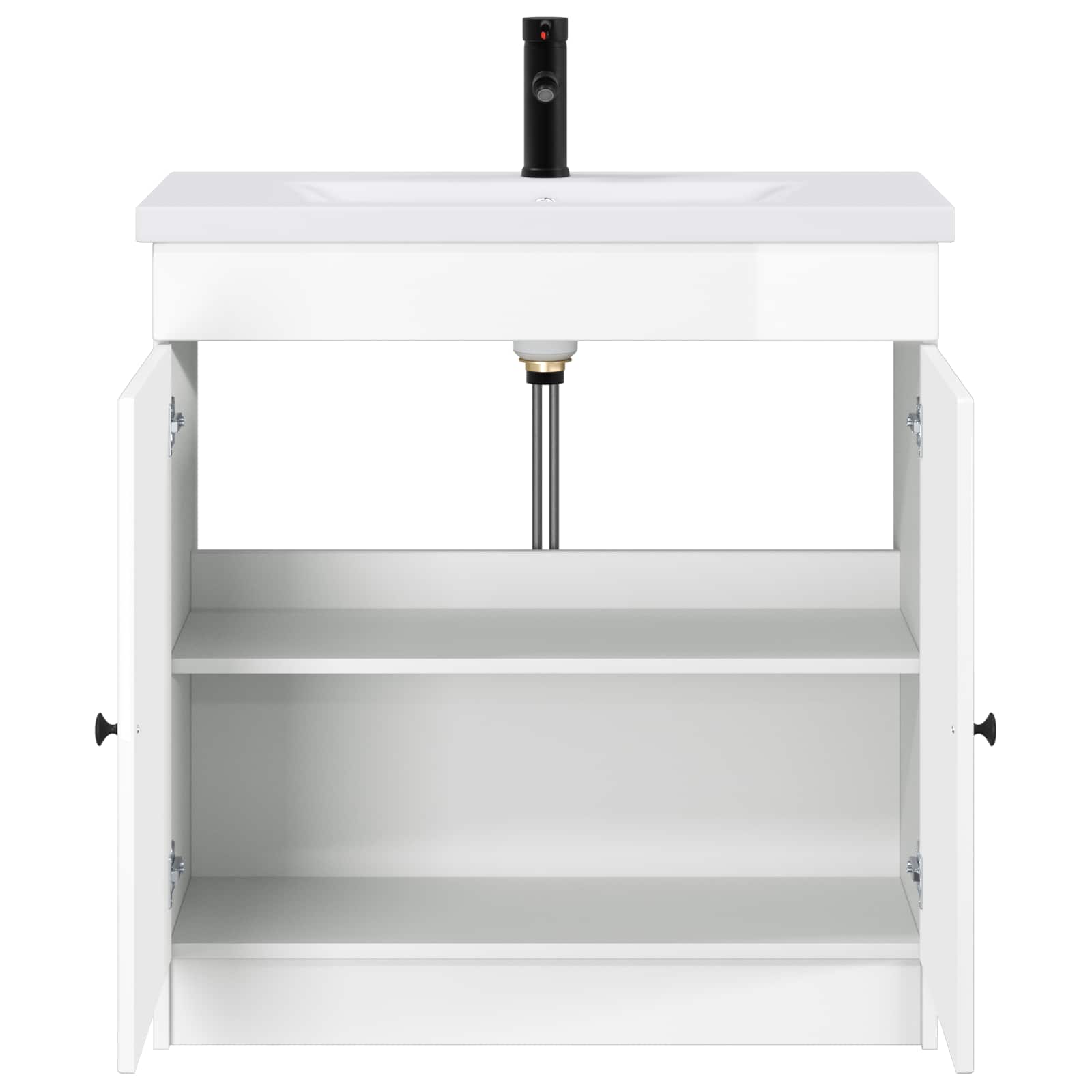 Vonios baldų rinkinys Itin blizgi balta 78,5 x 37,5 x 81 cm