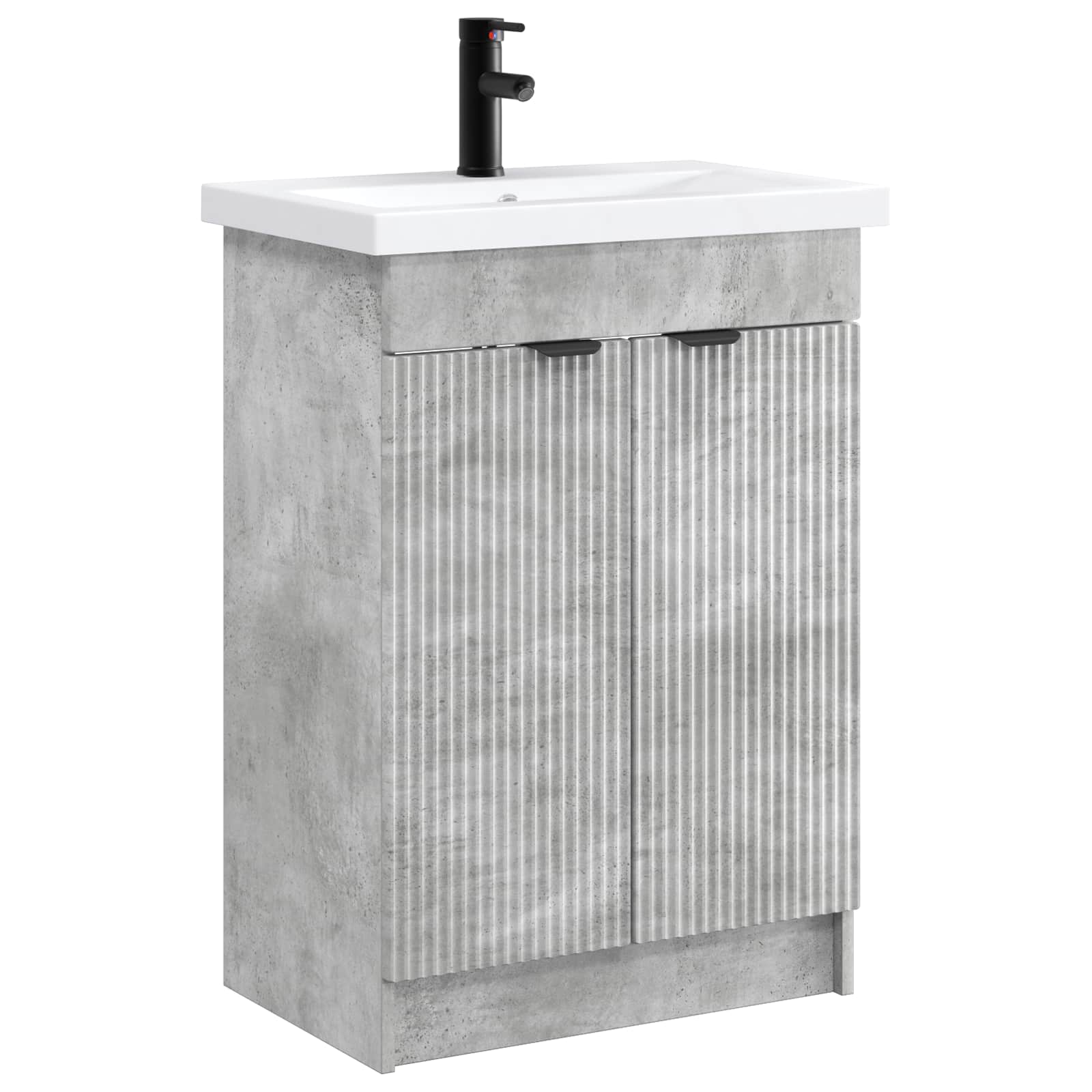 Vonios baldų rinkinys Betono pilka 78,5 x 37,5 x 81 cm