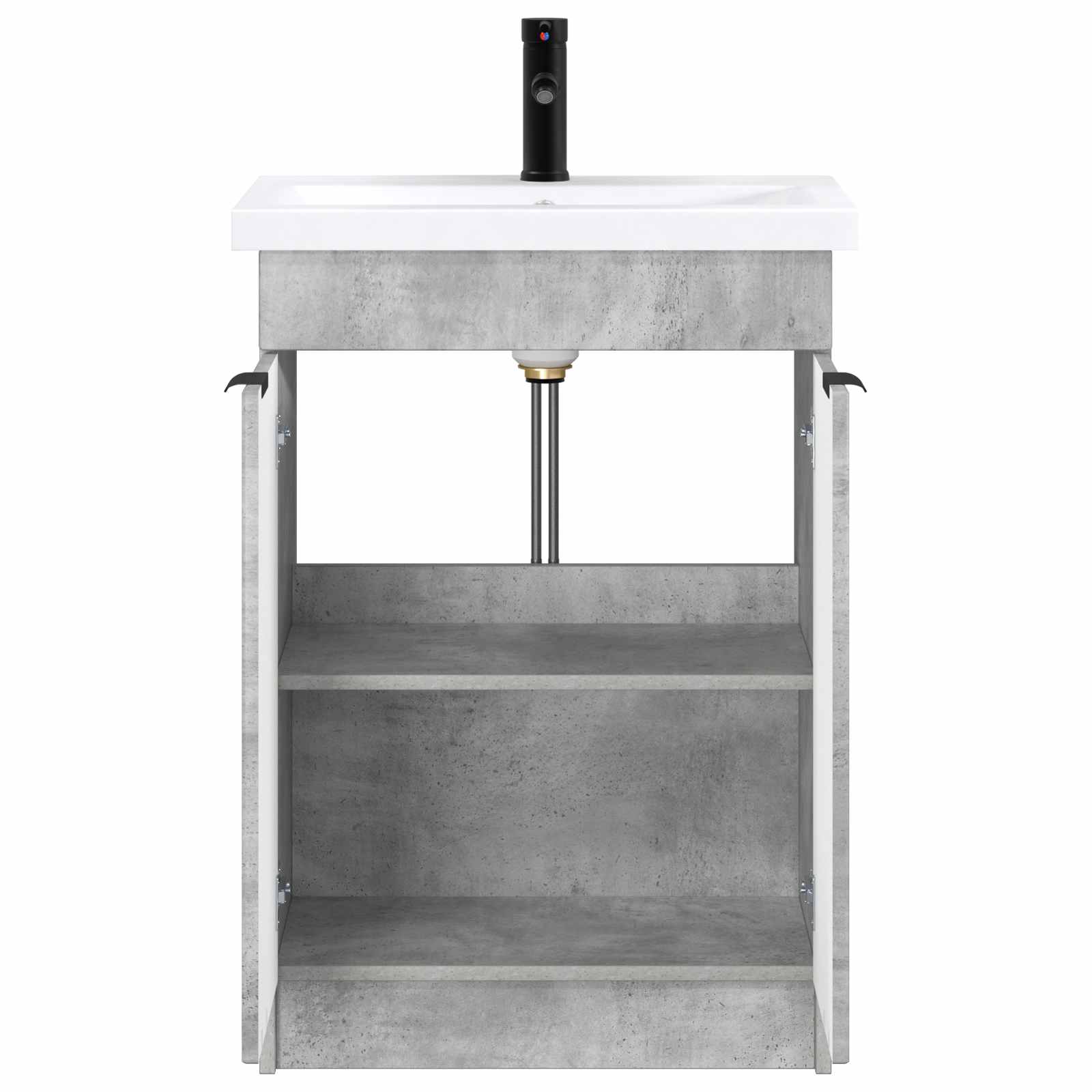 Vonios baldų rinkinys Betono pilka 78,5 x 37,5 x 81 cm