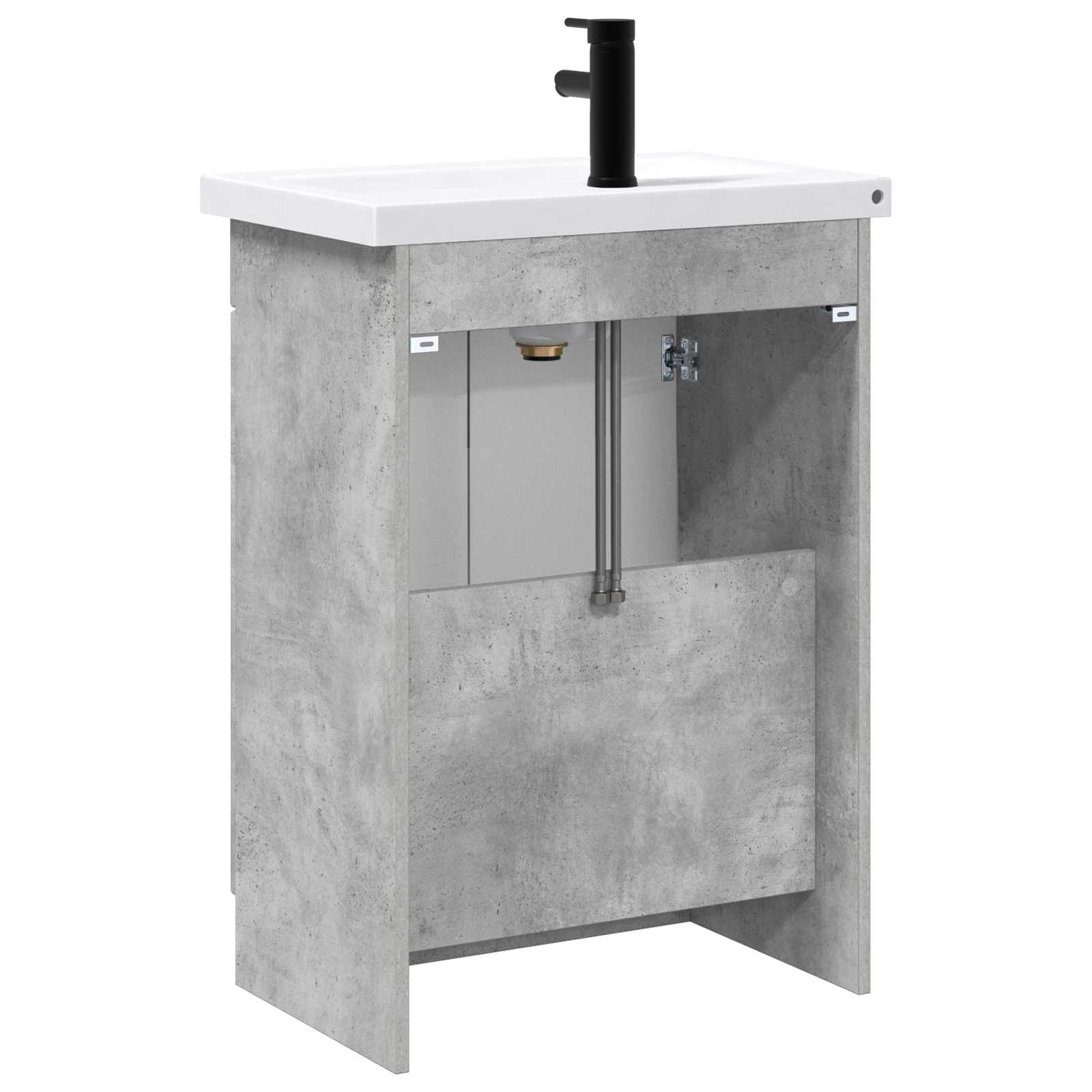 Vonios baldų rinkinys Betono pilka 78,5 x 37,5 x 81 cm