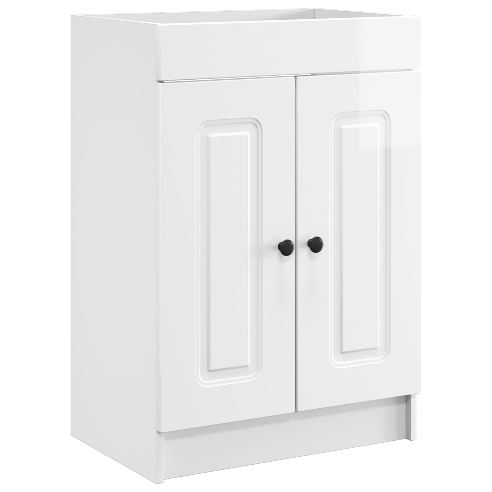 Vonios baldų rinkinys Itin blizgi balta 56 x 37,5 x 81 cm