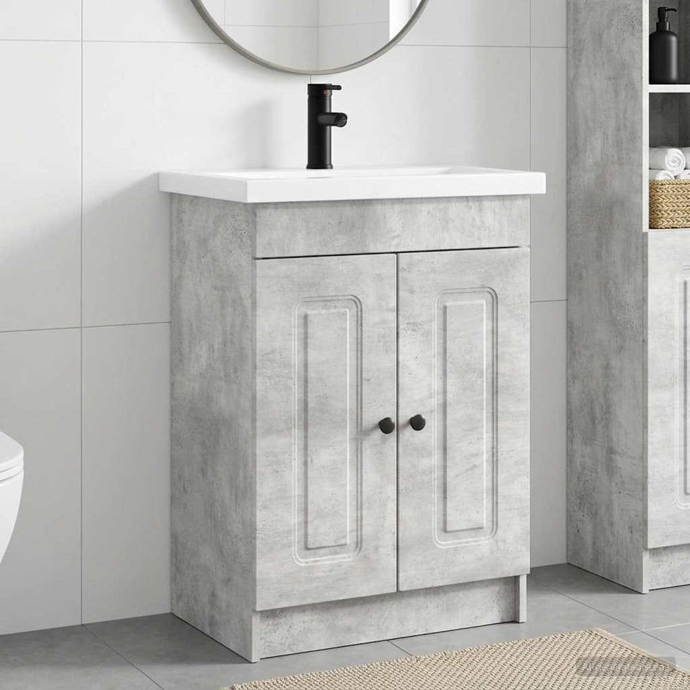 Vonios baldų rinkinys Betono pilka 78,5 x 37,5 x 81 cm