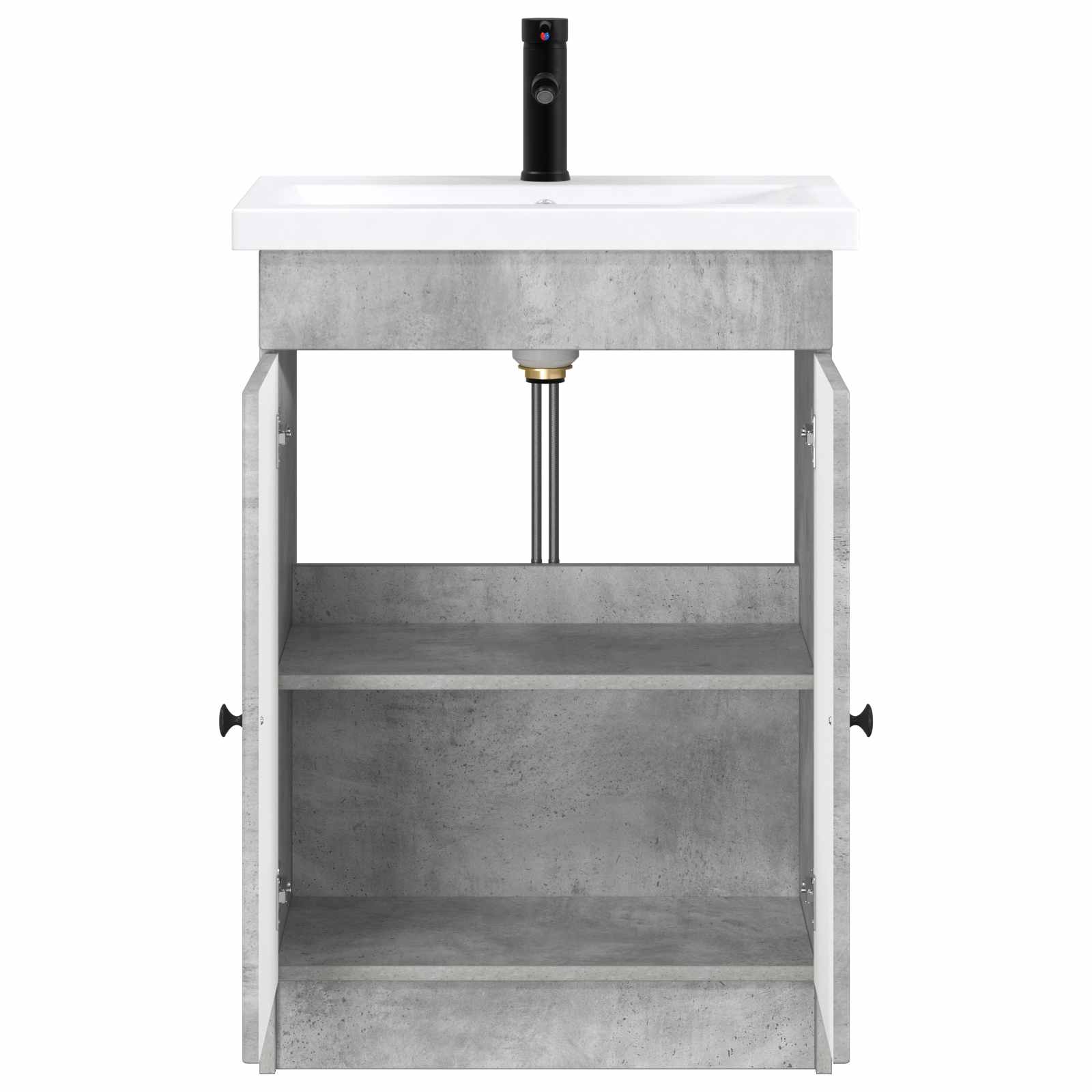 Vonios baldų rinkinys Betono pilka 78,5 x 37,5 x 81 cm