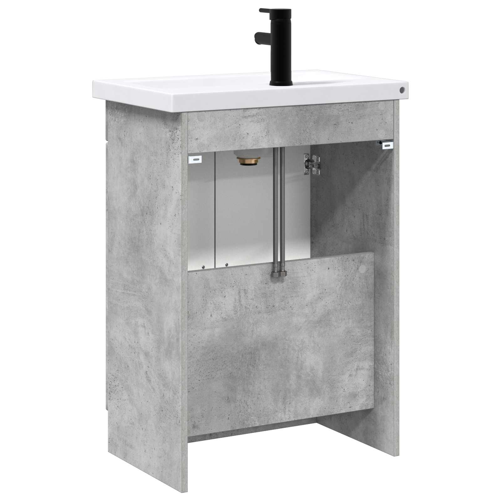 Vonios baldų rinkinys Betono pilka 78,5 x 37,5 x 81 cm