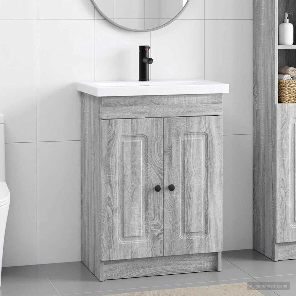 Vonios baldų rinkinys Pilka Sonoma 78,5 x 37,5 x 81 cm