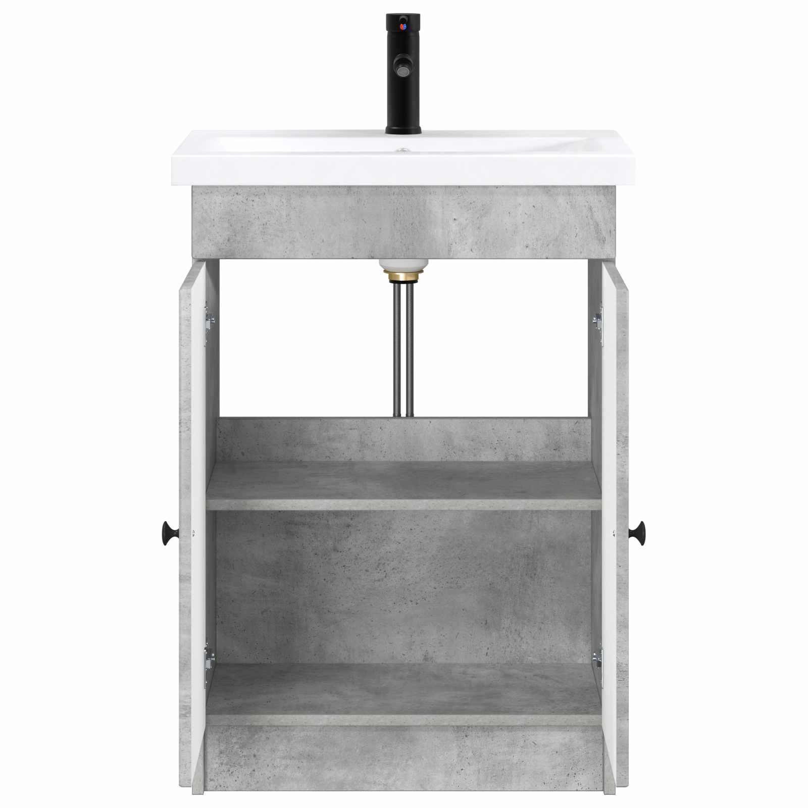 Vonios baldų rinkinys Betono pilka 56 x 37,5 x 81 cm