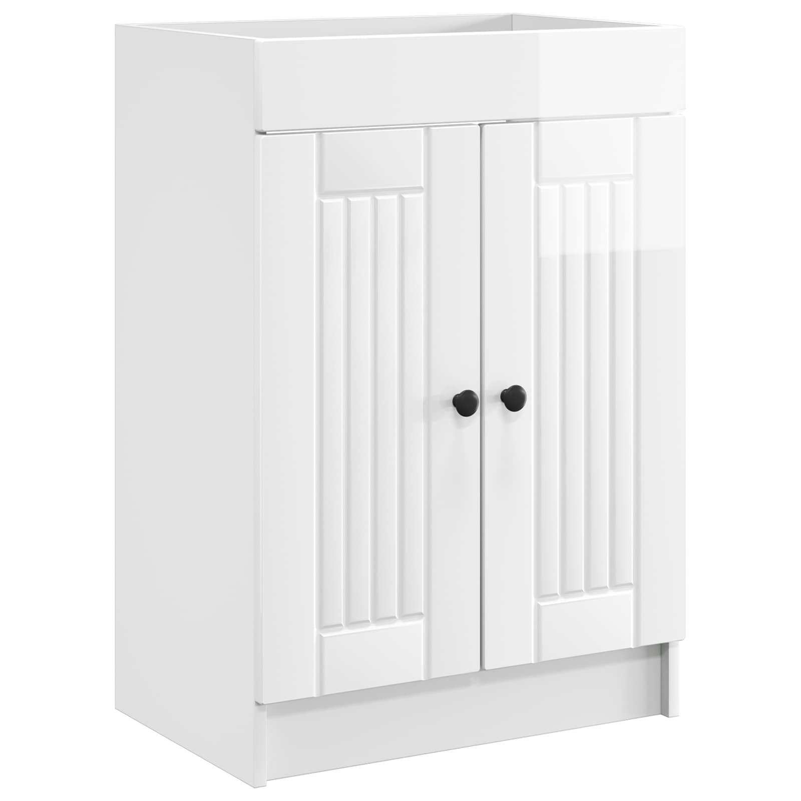 Vonios baldų rinkinys Itin blizgi balta 56 x 37,5 x 81 cm
