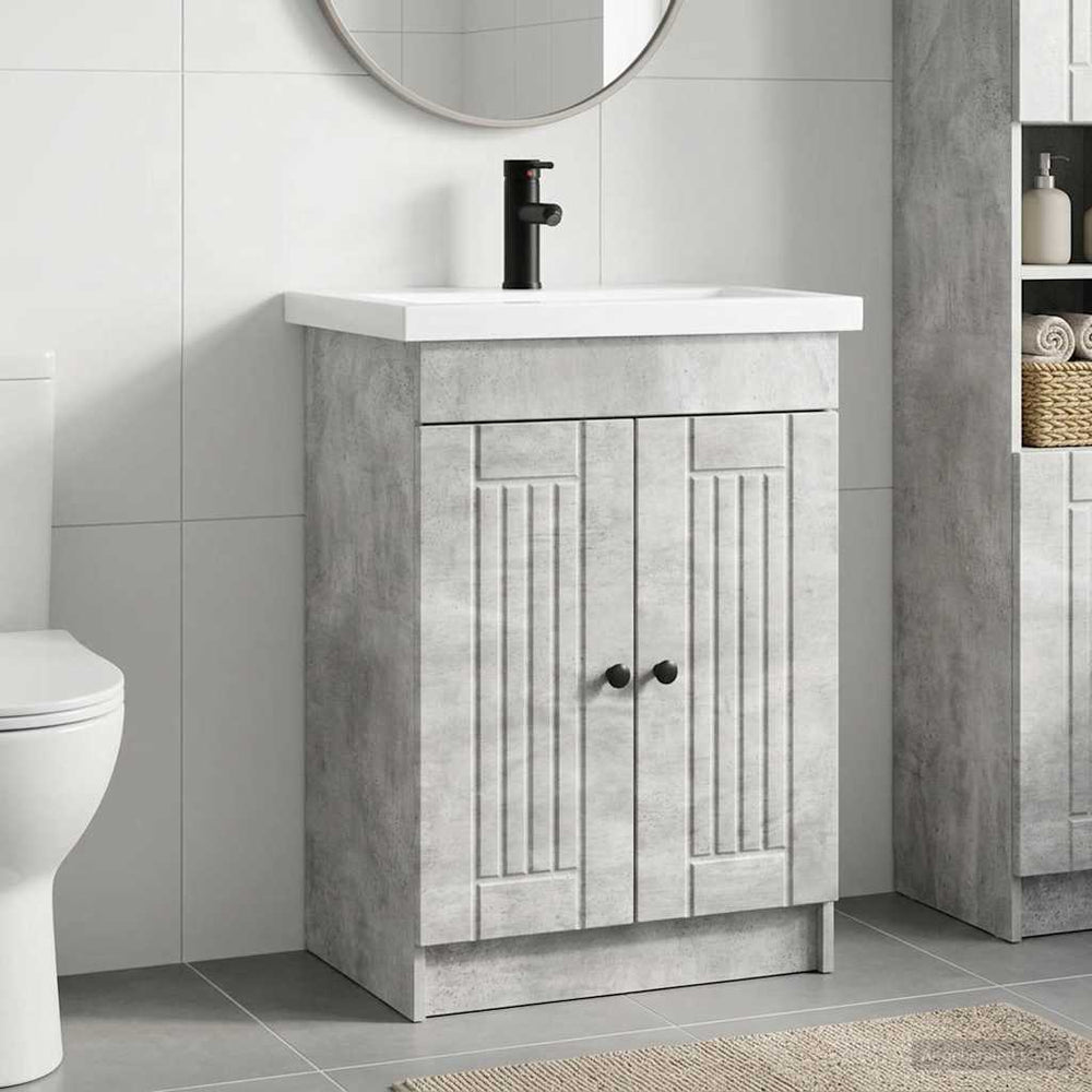 Vonios baldų rinkinys Betono pilka 78,5 x 37,5 x 81 cm