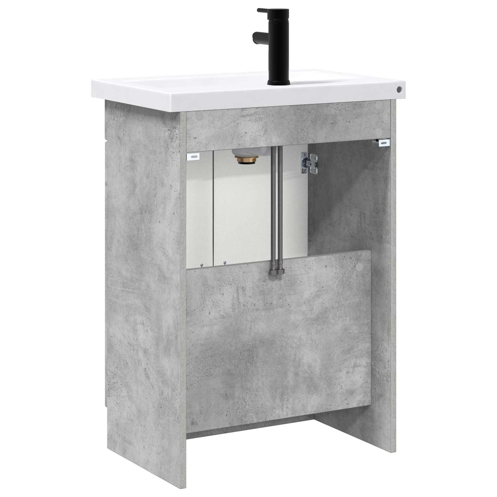 Vonios baldų rinkinys Betono pilka 78,5 x 37,5 x 81 cm