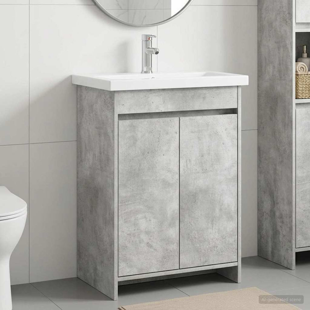 Vonios baldų rinkinys Betono pilka 81 x 40 x 84,5 cm