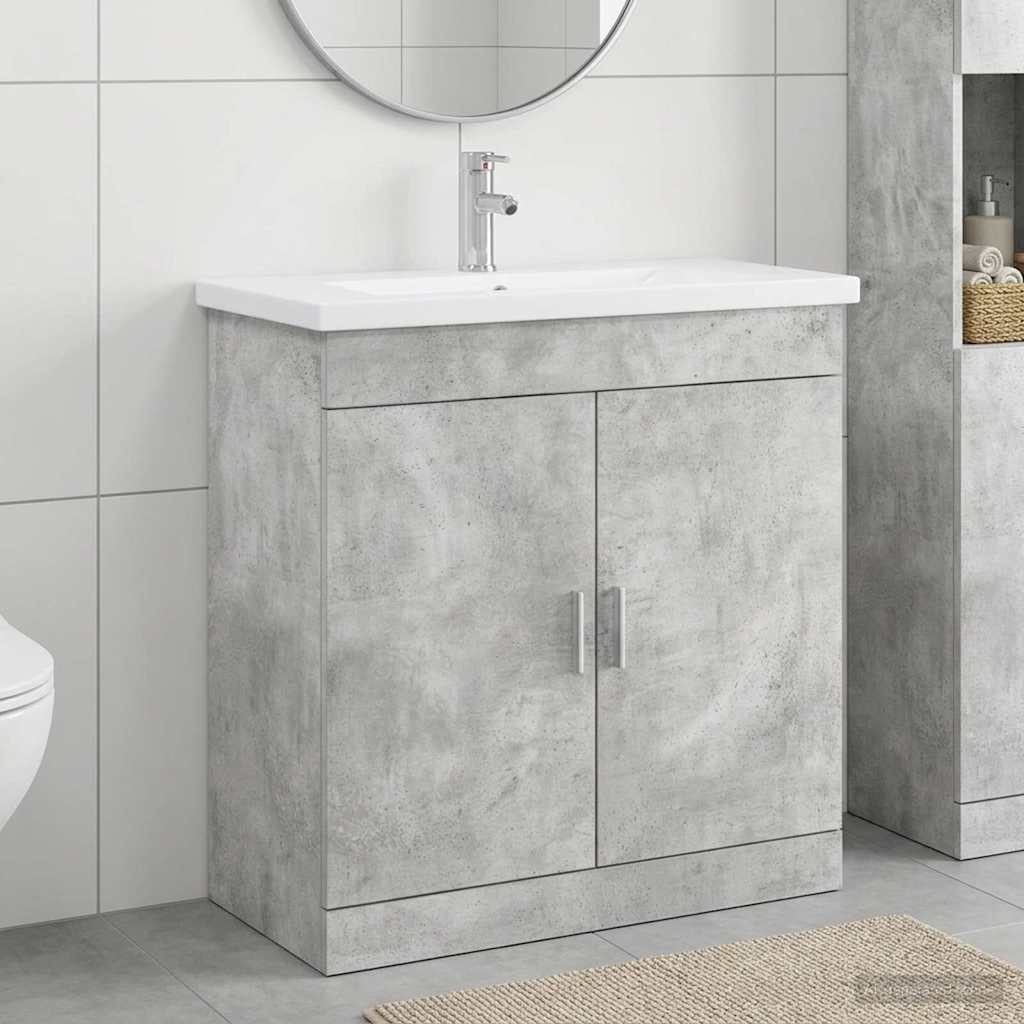 Vonios baldų rinkinys Betono pilka 81 x 40 x 84,5 cm