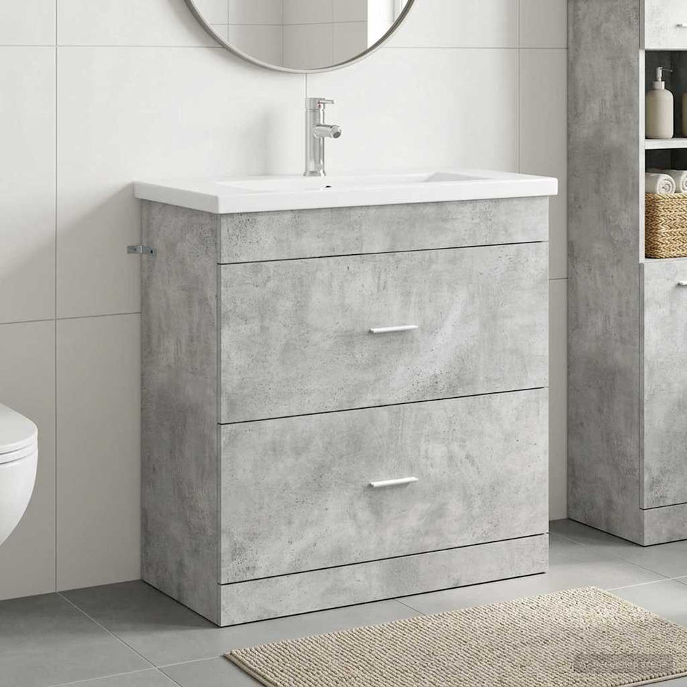 Vonios baldų rinkinys Betono pilka 81 x 40 x 84,5 cm
