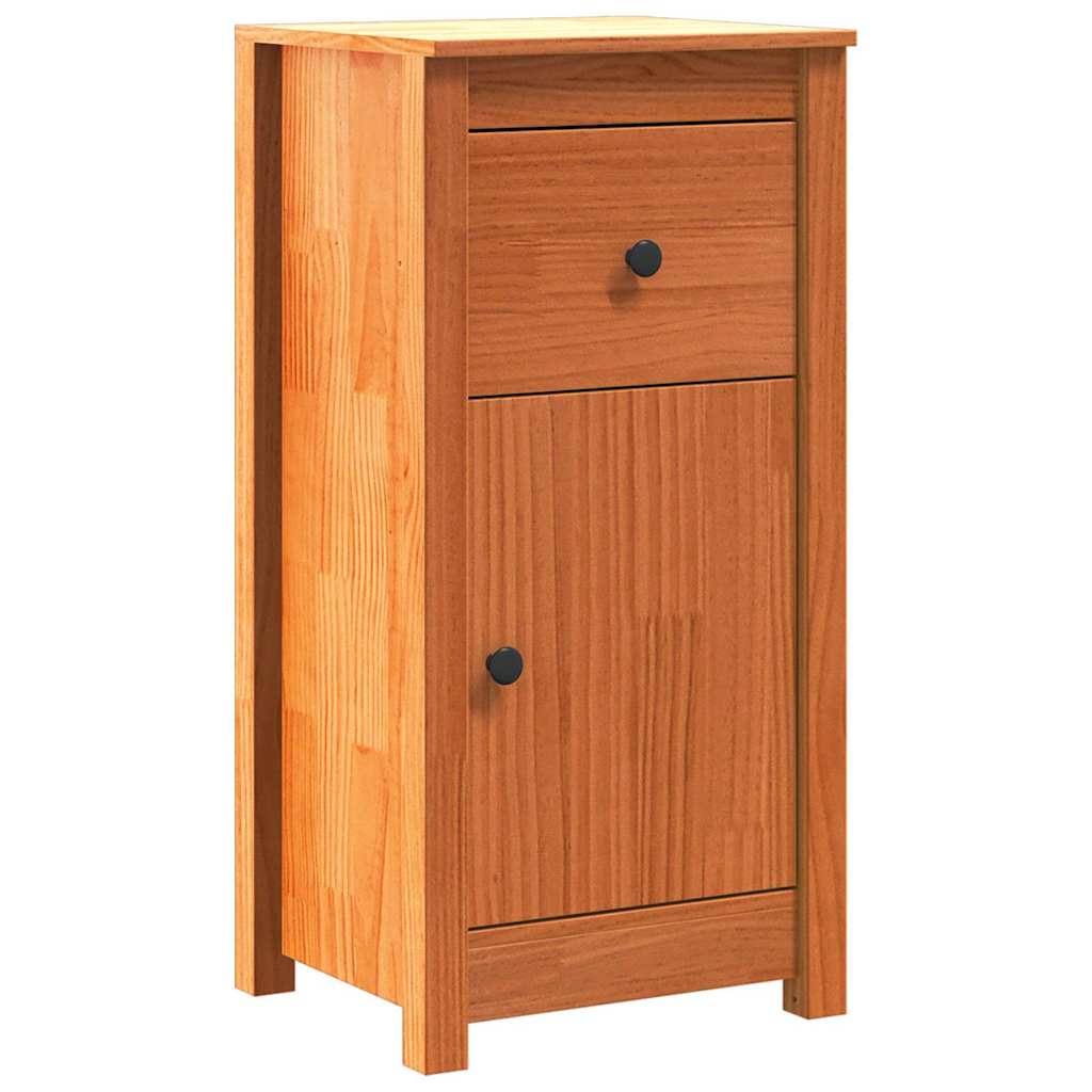 Shoe cabinet Waxed brown 39 x 34.5 x 80 cm Solid pine wood