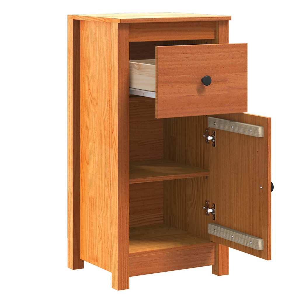 Shoe cabinet Waxed brown 39 x 34.5 x 80 cm Solid pine wood