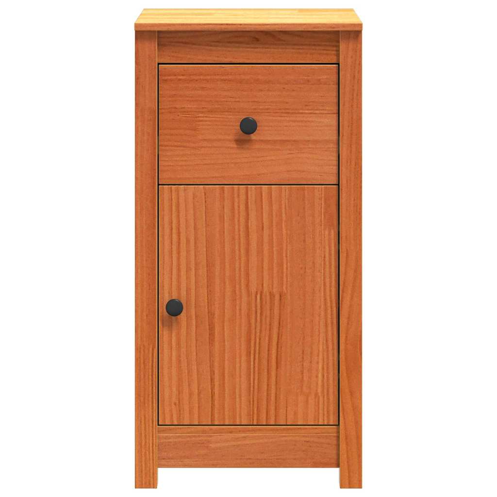 Shoe cabinet Waxed brown 39 x 34.5 x 80 cm Solid pine wood