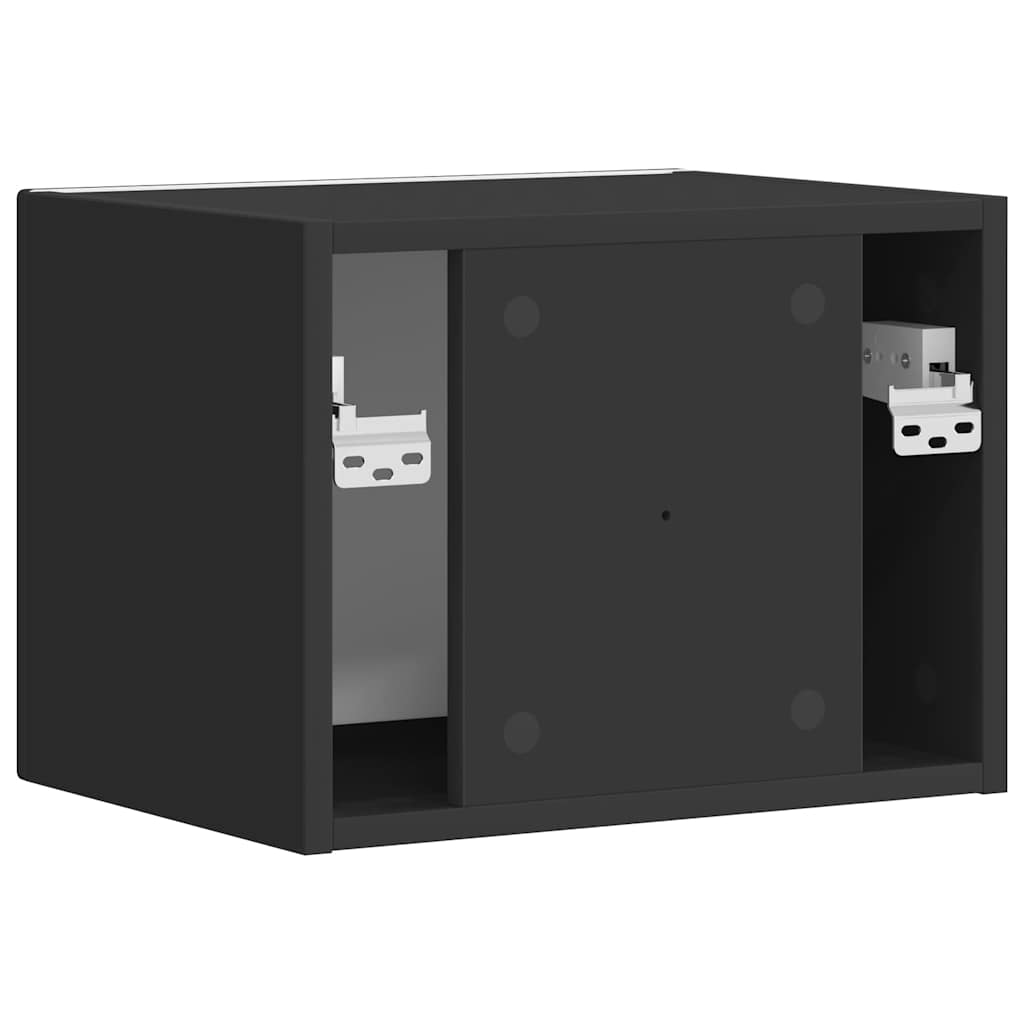 TV sieninė spintelė Juoda 39 x 31 x 29,5 cm Apdirbta mediena