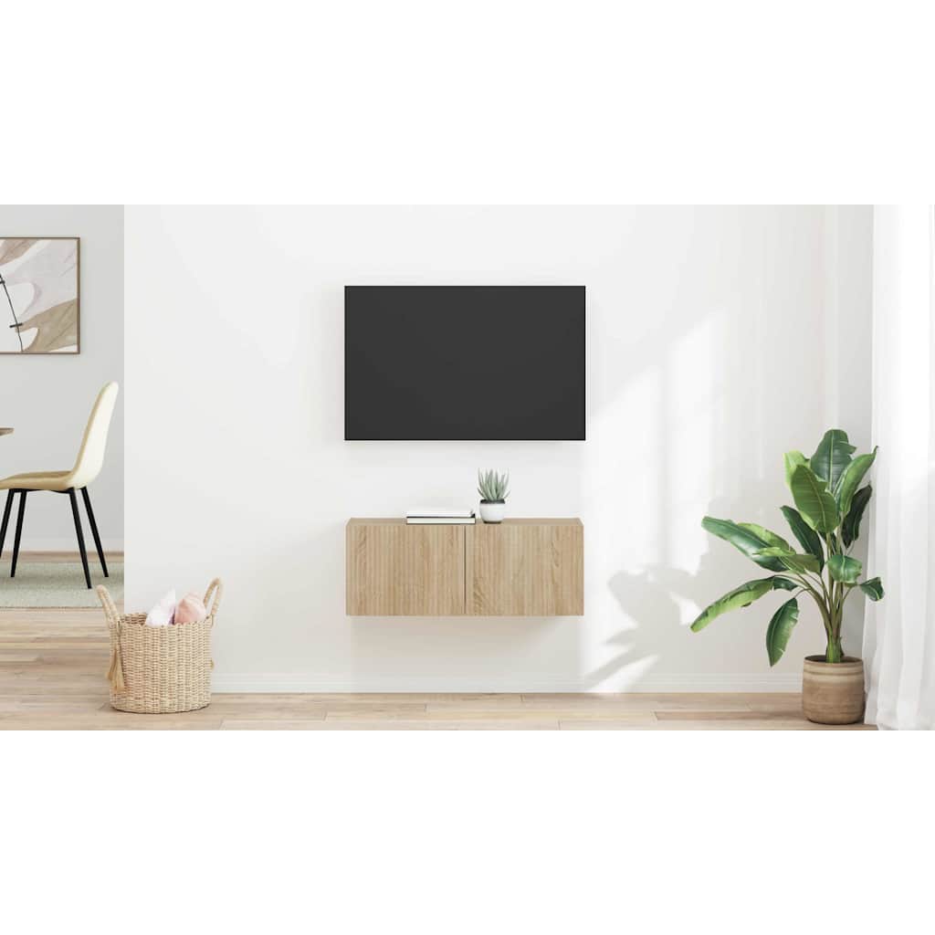 TV sieninė spintelė 2 pcs Sonoma 39 x 31 x 29,5 cm