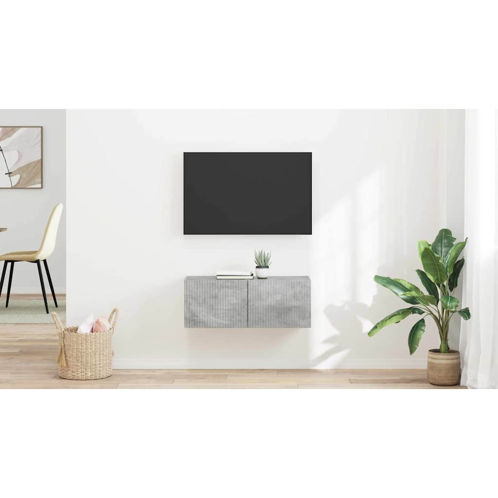 TV sieninė spintelė 2 pcs Betoninė 39 x 31 x 29,5 cm