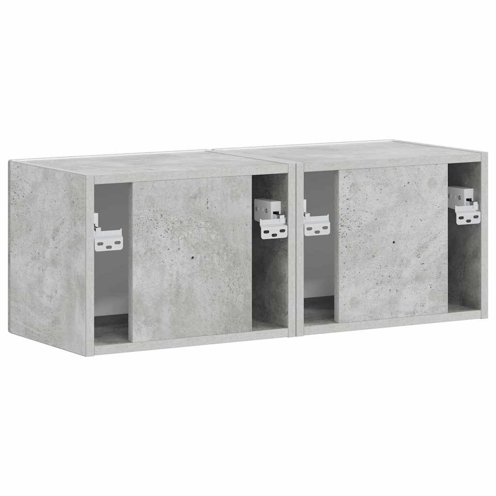 TV sieninė spintelė 2 pcs Betoninė 39 x 31 x 29,5 cm