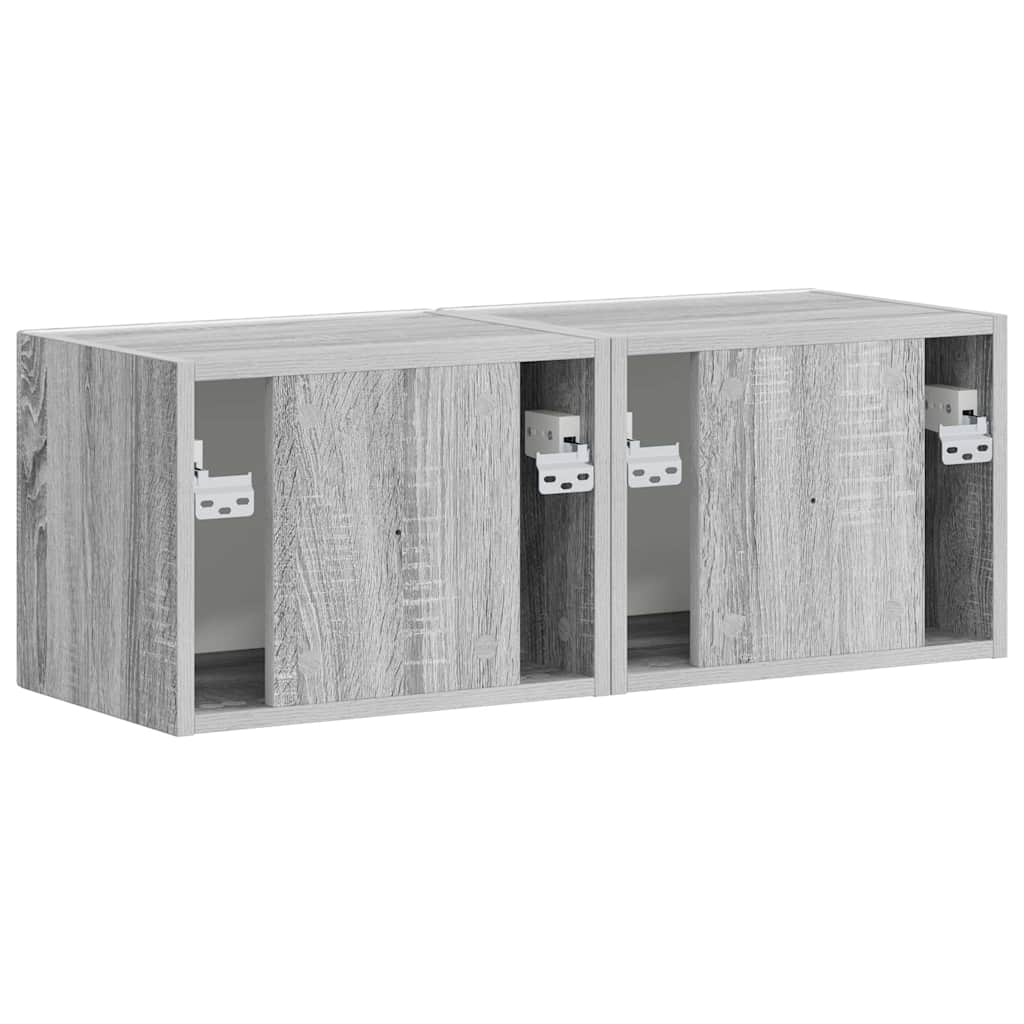TV sieninė spintelė 2 pcs Pilkas Sonoma 39 x 31 x 29,5 cm
