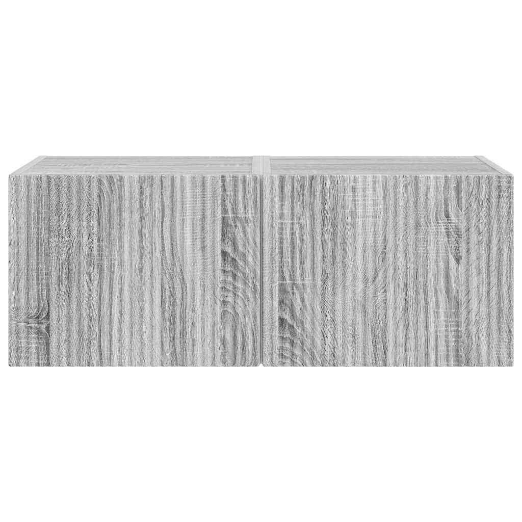 TV sieninė spintelė 2 pcs Pilkas Sonoma 39 x 31 x 29,5 cm