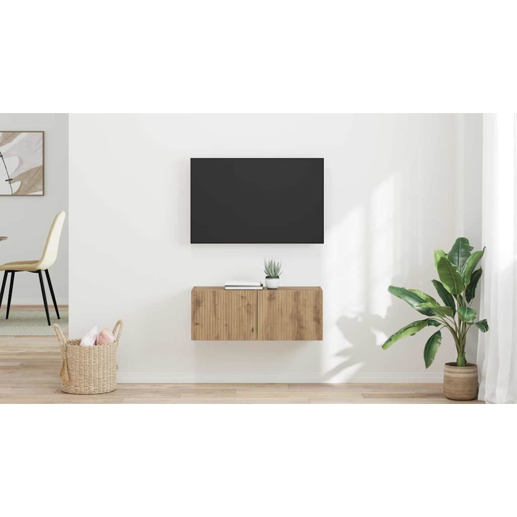 TV sieninė spintelė 2 pcs Meistrų ąžuolas 39 x 31 x 29,5 cm