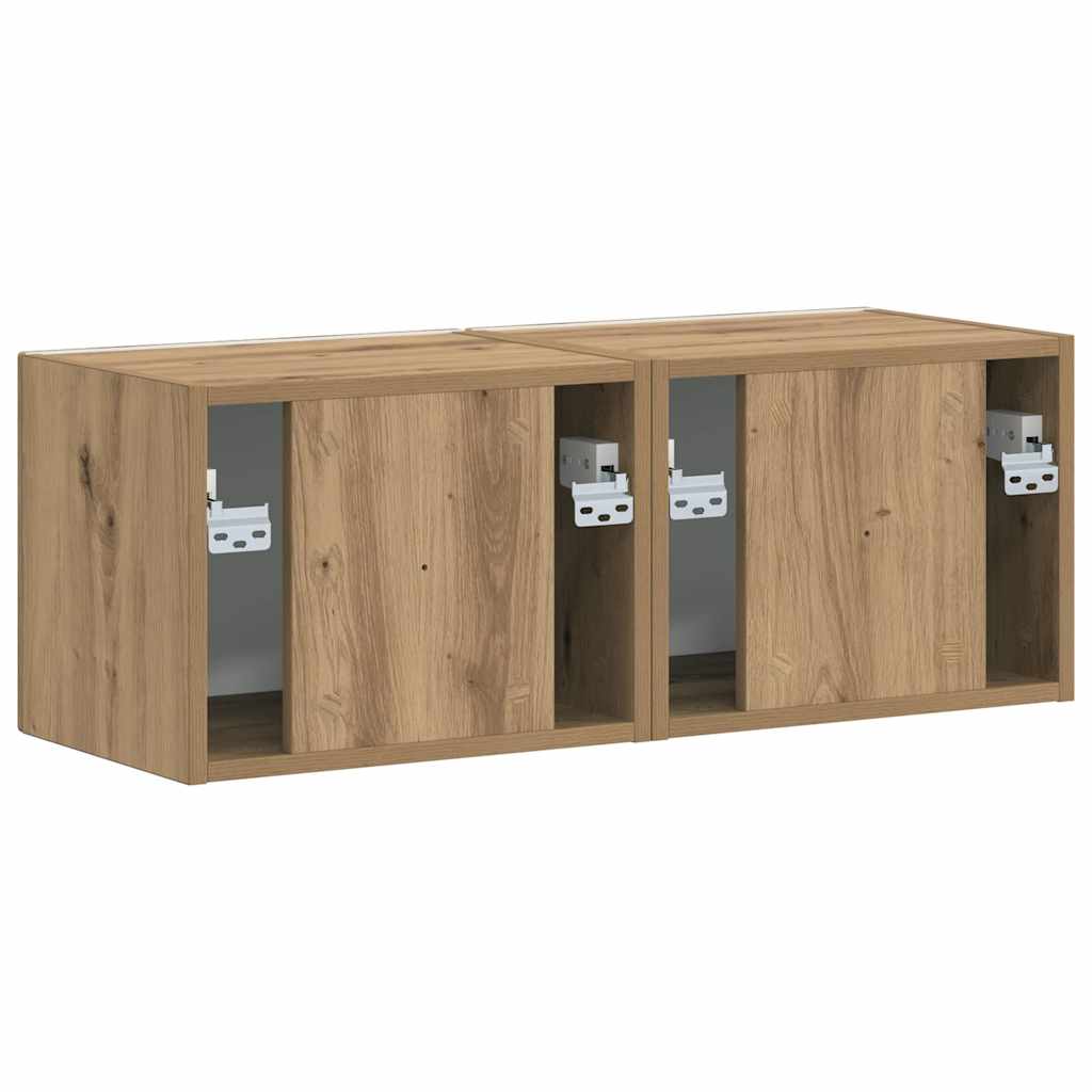 TV sieninė spintelė 2 pcs Meistrų ąžuolas 39 x 31 x 29,5 cm