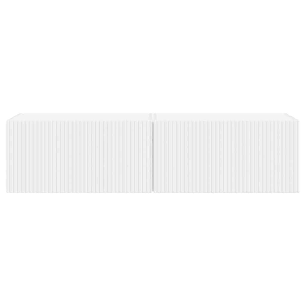 TV sieninė spintelė 2 pcs Balta 60 x 31 x 29,5 cm