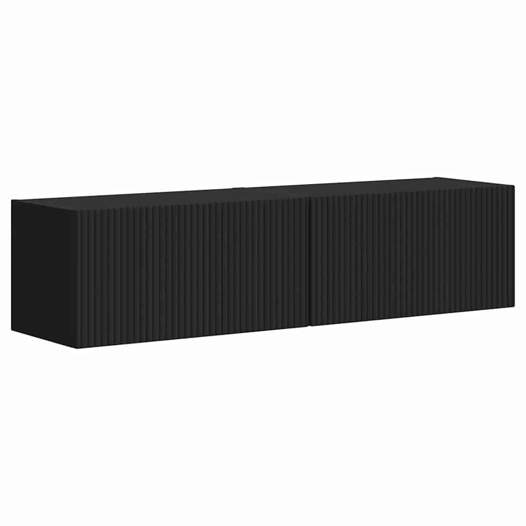 TV sienas skapītis 2 gab. Melns 60 x 31 x 29,5 cm